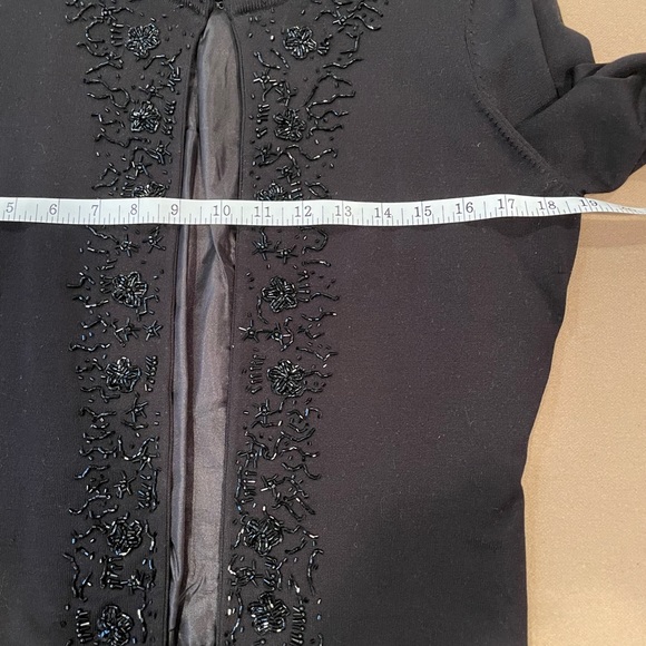 INC Black Beaded Evening Cardigan - size Medium - Picture 7 of 8